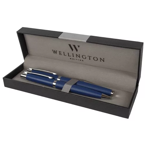 Golyóstoll készlet WELLINGTON Liberty golyóstoll + rollertoll kék díszdobozban