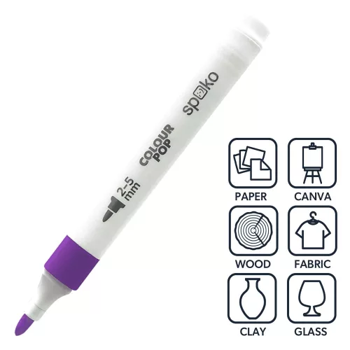 Filctoll SPOKO Colour Pop háromszögletű vízbázisú 12 darabos