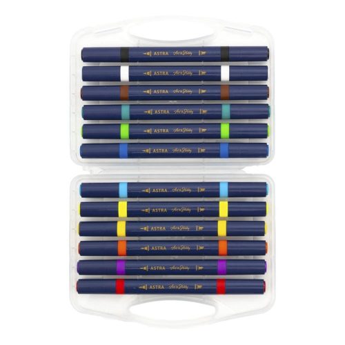 Filctoll ASTRA PEN kétvégű 12 darabos