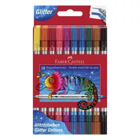   Filctoll FABER-CASTELL kétvégű csillámos 10 darabos készlet