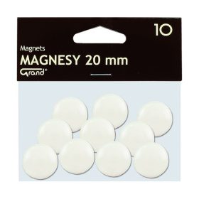 Táblamágnes GRAND 20mm fehér 10 darabos