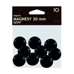 Táblamágnes GRAND 30 mm fekete 10 darabos