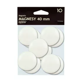 Táblamágnes GRAND 40 mm fehér 10 darabos
