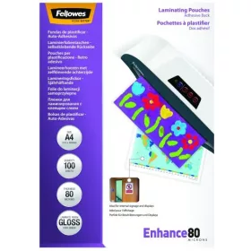   Lamináló fólia FELLOWES A/4 80 mikron fényes öntapadó 100/csom