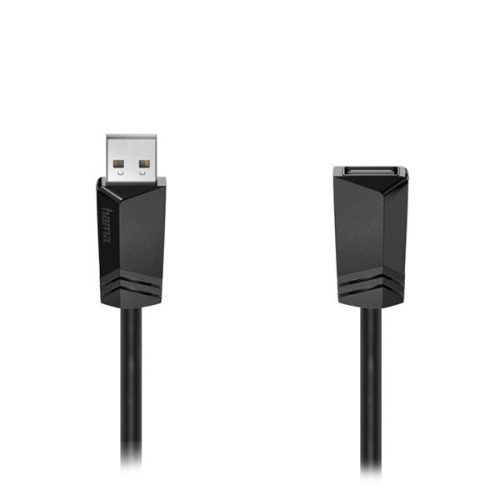 Kábel HAMA USB-A hosszabbító 1,5m fekete
