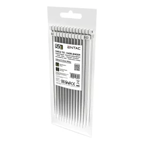   Kábelkötegelő-gyorskötöző ENTAC 100mm x 2,5mm fehér 50 darabos