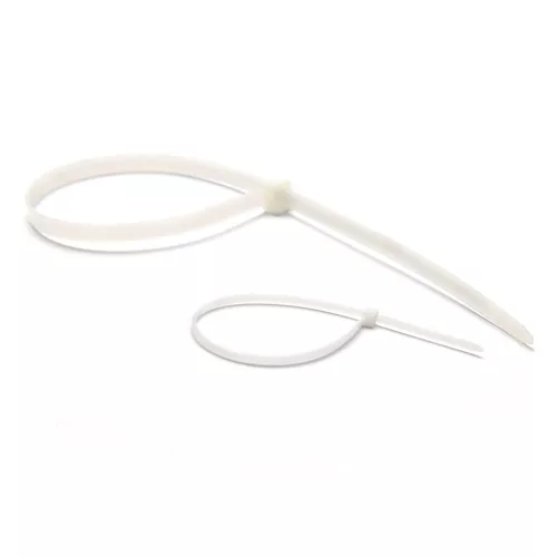Kábelkötegelő-gyorskötöző ENTAC 100mm x 2,5mm fehér 50 darabos