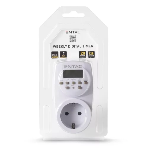 Időkapcsoló ENTAC digitális programozható IP20