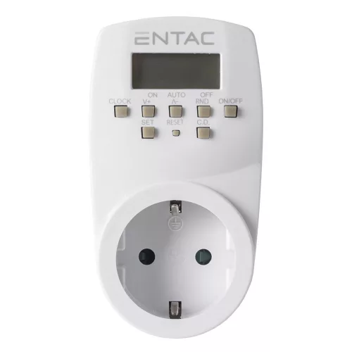 Időkapcsoló ENTAC digitális programozható IP20