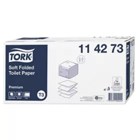   Toalettpapír TORK Soft Preium T3 2 rétegű hajtogatott fehér 252 lap 30cs/krt