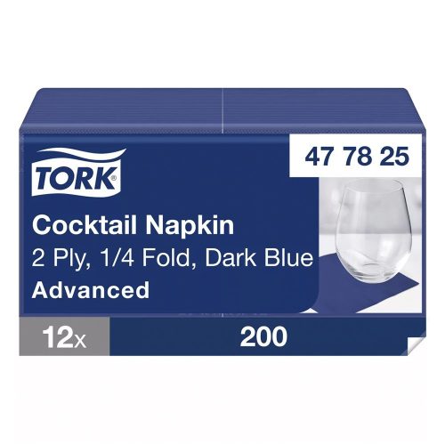 Szalvéta TORK Advanced 477825  2 rétegű 24x24 cm 1/4 hajtogatott kék