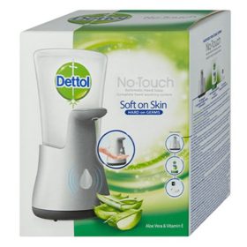   Érintés nélküli antibakteriális kézmosó készülék+utántöltő DETTOL aloe verás 250ml
