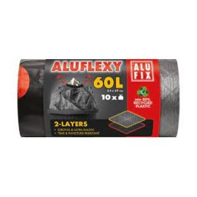   Szemeteszsák ALUFIX 60L 33 mikronos aluflexy fekete 10 darabos
