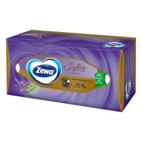   Papírzsebkendő ZEWA Softis 4 rétegű 80 darabos dobozos Levendula