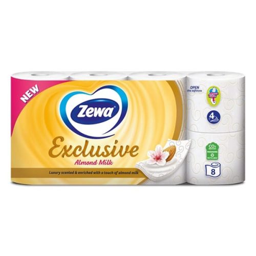 Toalettpapír ZEWA Exclusive 4 rétegű 8 tekercses Almond Milk