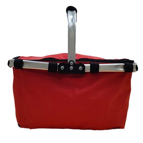 Bevásárlókosár összecsukható fém vázas + textil szövet