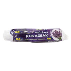   Szemeteszsák KELLY húzózáras illatosított levendula 50x60 cm 40L 15 darabos