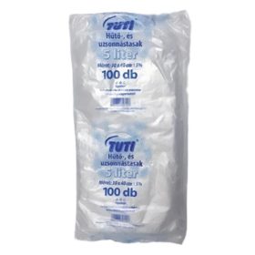 Uzsonnás és hűtőtasak TUTI 30x40 cm 5L 100 darabos