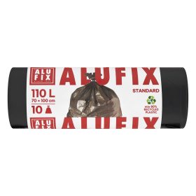 Szemeteszsák ALUFIX 110L 23 mikronos fekete 10 darabos