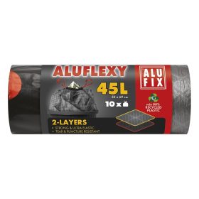   Szemeteszsák ALUFIX 45L 28 mikronos aluflexy fekete 10 darabos