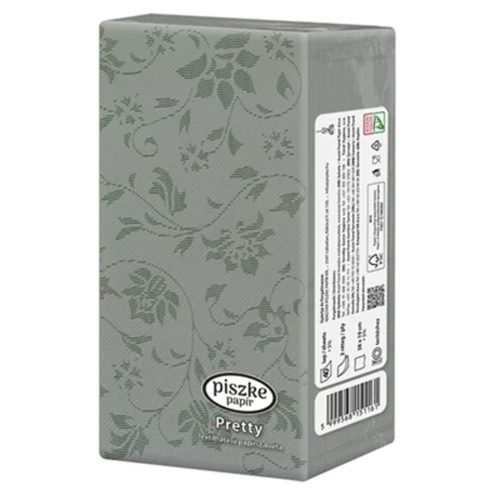 Szalvéta PISZKE Pretty textilhatású 2 rétegű 38x19cm 1/8 hajtogatott 40 lapos vegyes