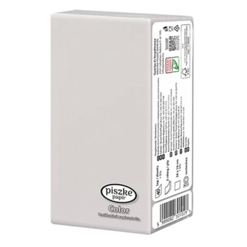 Szalvéta PISZKE Color textilhatású 2 rétegű 38x19 cm 1/8 hajtogatott 40 lapos vegyes