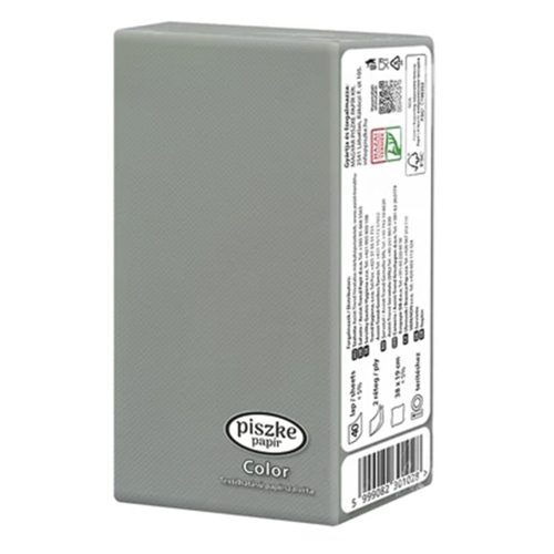 Szalvéta PISZKE Color textilhatású 2 rétegű 38x19 cm 1/8 hajtogatott 40 lapos vegyes