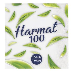   Szalvéta PISZKE Harmat 1 rétegű 30x30 cm 1/4 hajtogatott 100 lapos fehér