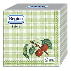   Szalvéta REGINA Salvia 1 rétegű 33x33 cm 1/4 hajtogatott 30 lapos