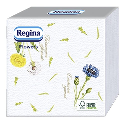 Szalvéta REGINA Virág 1 rétegű 33x33 cm 1/4 hajtogatott 45 lapos vegyes mintás