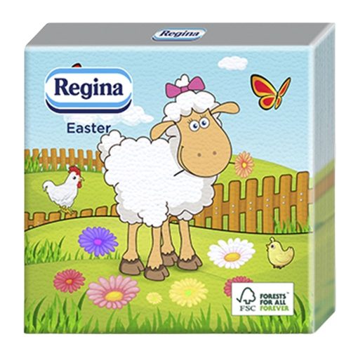 Szalvéta REGINA Húsvéti 1 rétegű 33x33 cm 20 lapos vegyes mintás