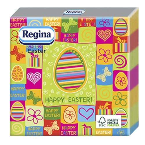 Szalvéta REGINA Húsvéti 1 rétegű 33x33 cm 20 lapos vegyes mintás