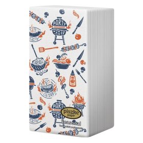   Szalvéta PISZKE Grill textilhatású 2 rétegű 38x28 cm 25 darabos