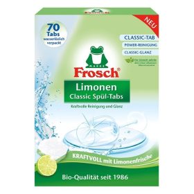 Mosogatógép tabletta FROSCH zöldcitrom-classic 70 darabos