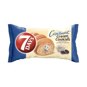   Croissant 7DAYS Cream&Cookies vanília ízű krémmel töltött kakaós keksz darbokkal 60g