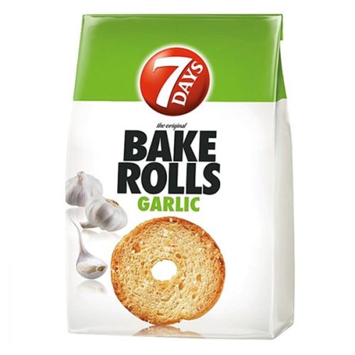 Kétszersült kenyérkarika TUC Bake Rolls fokhagymás 80 g