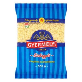 Száraztészta kiskagyló GYERMELYI 4 tojásos 500 g