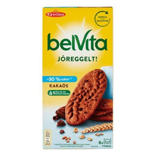 Keksz BELVITA Jó Reggelt! csökkentett cukortartalommal kakaós multipack 300 g