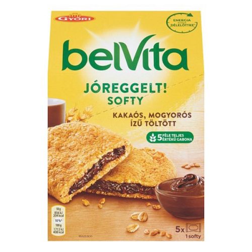 Keksz BELVITA Jó Reggelt! Softy csokoládés és mogyorós töltelékkel multipack 250 g