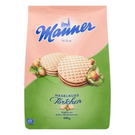 Töltött ostya MANNER Törtchen mogyorós 400 g