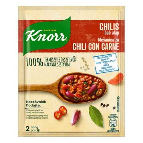 Ételalap KNORR 100% Természetes Chilis bab 47 g