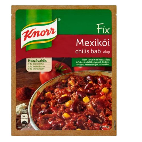 Ételalap KNORR Fix Mexikói chillis bab 50g