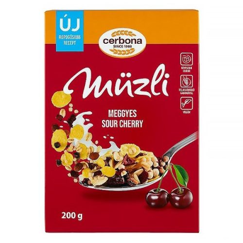 Müzli CERBONA meggyes dobozos 200 g