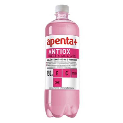 Ásványvíz szénsavmentes APENTA+ Antiox gránátalma-acai ízű 0,75L