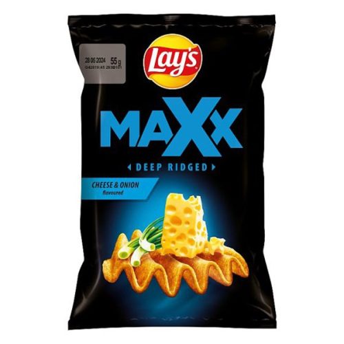 Burgonyachips LAY'S Max sajtos-hagymás 55 g