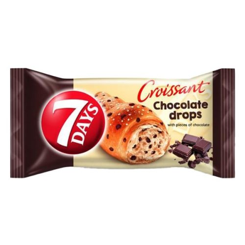 Croissant 7DAYS Max Chocolate Drops csokoládé darabokkal 70 g
