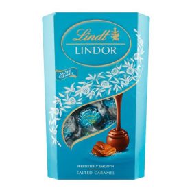   Csokoládé LINDT Lindor Salted Caramel sós karamellás csokoládé golyók díszdobozban 337 g