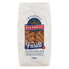   Száraztészta fusilli GYERMELYI teljes kiőrlésű durum 500 g
