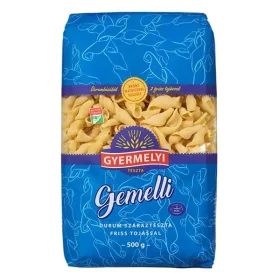 Száraztészta gemelli GYERMELYI 2 tojásos durum 500 g