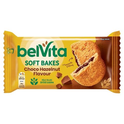 Keksz BELVITA Jó Reggelt! Softy csokoládés-mogyorós töltelékkel 50 g
